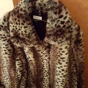 Beautiful Faux Fur Car coat  size XL